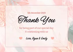 Non-marketing Personal Cards Wedding Floral