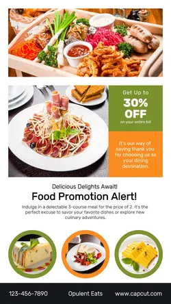 Food culinary promotion instagram story