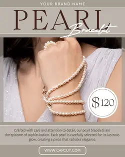 Fashion Jewelry Pearl Bracelet Instagram Portrait 