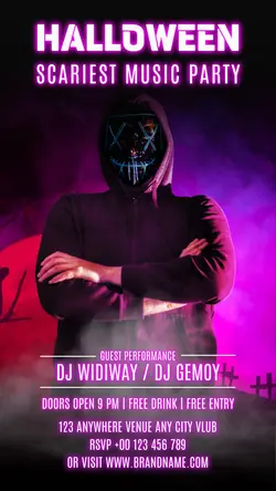 Halloween Music Party concert Instagram story