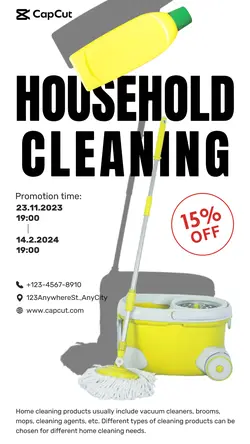 Services Cleaning tools Promotion Minimalist style