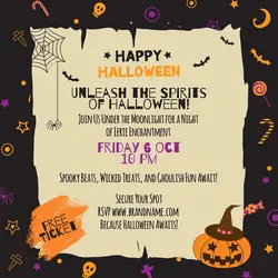 Halloween Invitations Party Instagram Post