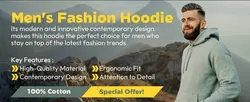 E-commerce Detail Page Fashion Men's Hoodie