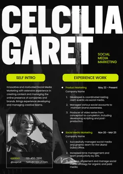 Non-Marketing Resume Black Modern