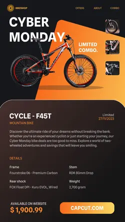 Cyber Monday Sport Bike Promotion Instagram Story