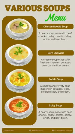 Food Soup Menu Instagram Story