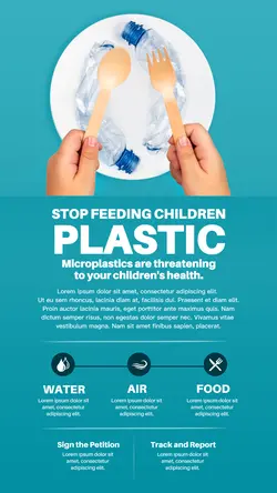 Non-Marketing: Plastic-Free Kids Infographic
