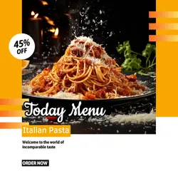 Pasta food minimalist instagram post