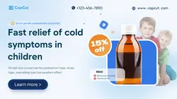 Medicine children's cold medicine display simple