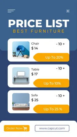Furniture Price List Instagram Story