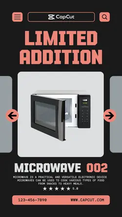 Limited Addition Microwave Electronics Promotion Instagram story