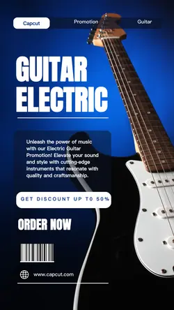 Guitar Electric Promotion Modern Tiktok Post