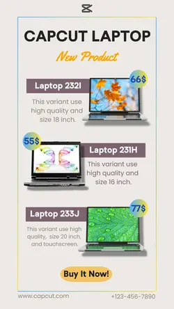 Electronic Laptop Instagram Story