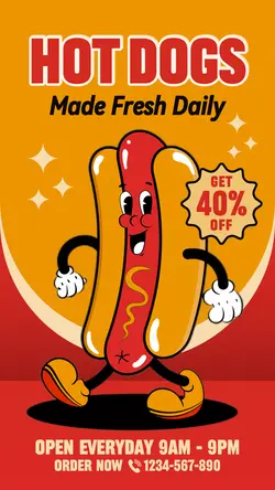 Food & Beverage Hot Dogs Instagram Story
