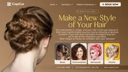 Fashion Industry Hairstyle Promotion Website 