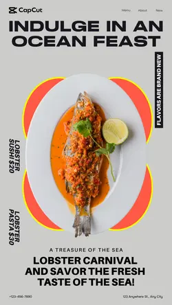 foodstuff&lobster displayed Minimalist style