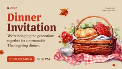 Thanksgiving Dinner Invitation Twitter Post