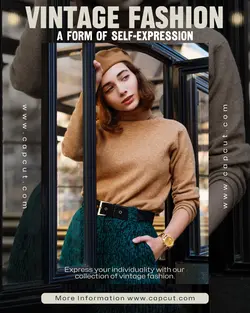 Vintage Fashion Promotion Instagram Post