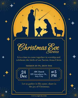 Christmas Church Service Invitation Instagram Post