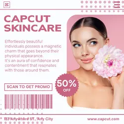 Skincare Promo Instagram Post Pink White