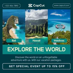 Travel Industry Beach Promotion Instagram Post