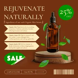 Beauty skincare naturally promotion instagram post