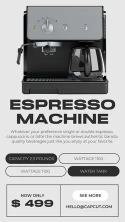 Business Electronic Coffee Machines Promotion Instagram Story