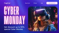 Cyber Monday Sale Illustration Twitter Post