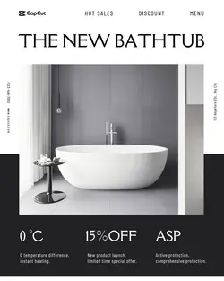 Household Bathtub Promotional discount Minimalist
