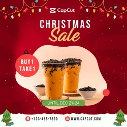 Christmas Sale Red Post