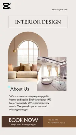 Brown and white Interior Design Promotion Minimalist