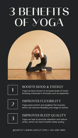Black Aesthetic Benefits of Yoga Instagram Story