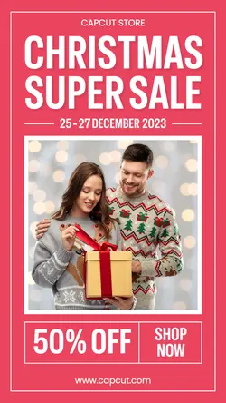 Christmas Day Super Sale Promotion Instagram Story