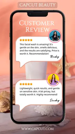 Skincare Customer Review for Social Media Story