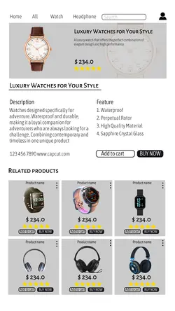 Electronic Products Landing Page Website Instagram story