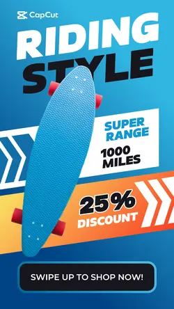 Electronic electric Skateboard instagram story