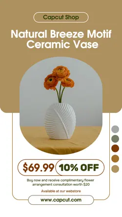 Interior Flower Vase Promotion Instagram Story