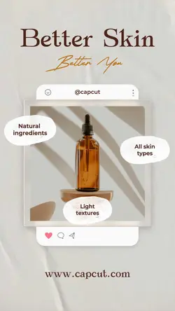 Organic Skincare Product Display Instagram Story 