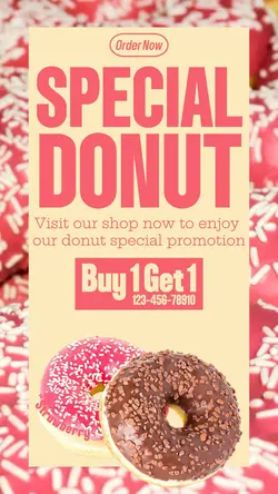 Food And Beverage Donut Promo Tiktok 
