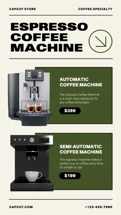 Coffee Machine Product Display Instagram Story