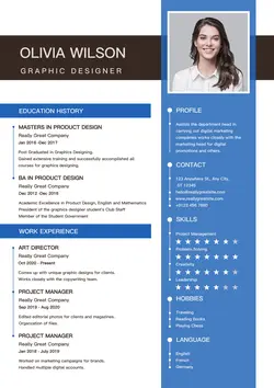 Business Graphic Designer Resume Minimalist