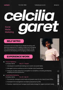 Non-Marketing Resume Black Modern
