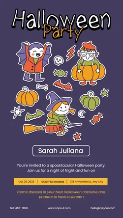 Halloween Party Invitation Tiktok Post