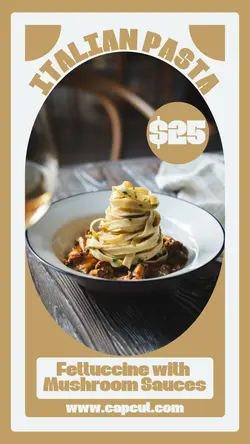 Food Italian Pasta Fettuccine Instagram Story