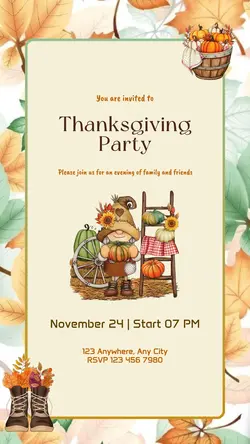 Thanksgiving Invitation Instagram Post