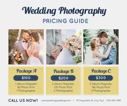 Wedding Photography Pricing Guide Promotion