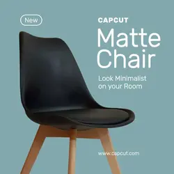 Blue Matte Black Chair Produk Display Post