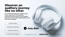 Electronic Headphones Product Display