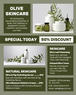 Beauty Olive Skincare Display