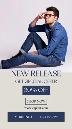 One Image Fashion Sale Minimalist Instagram Story